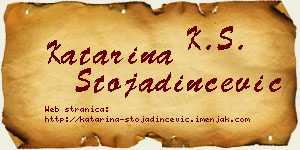 Katarina Stojadinčević vizit kartica